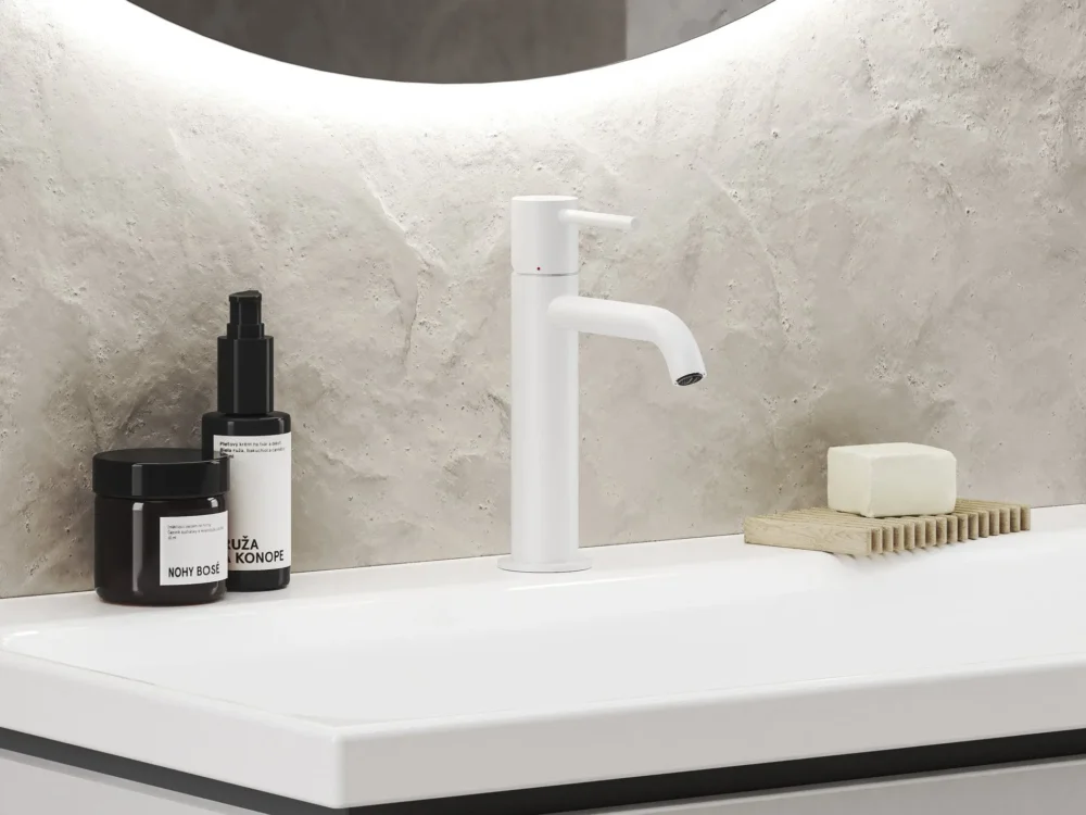 Umyvadlová stojánková baterie Espirit ES 012.00 - ES 012.10WV Umyvadlová stojánková baterie 190 mm bez výpusti, White Velvet X070236 Expresní Doručení
