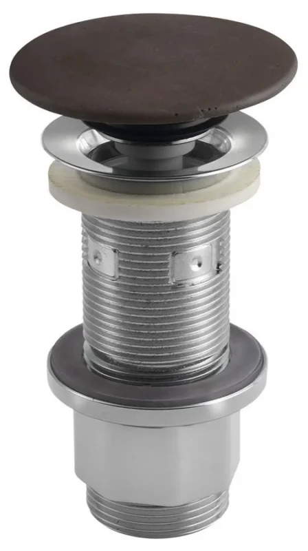 Nová Kolekce Sapho Umyvadlová Výpust 5/4“, Click-clack, Betonová Zátka, 10-80mm, Tmavě Hnědá Mat