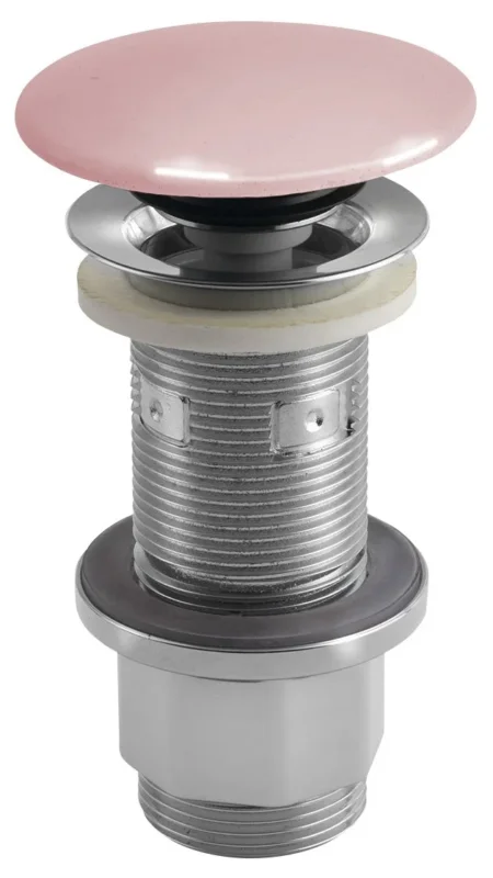 Cenový Hit Sapho Umyvadlová Výpust 5/4“, Click-clack, Betonová Zátka, 10-80mm, Růžová Pololesk
