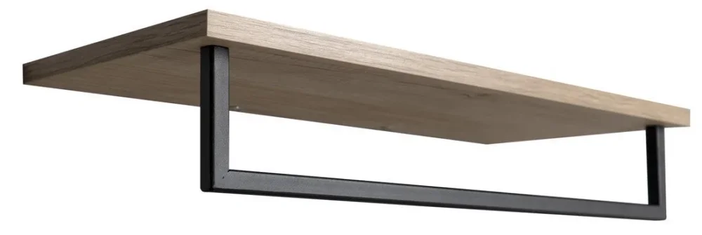 Speciální Cena Sapho Ska Polička Na Ručníky S Hrazdou 600x250mm, Dub/černá Mat
