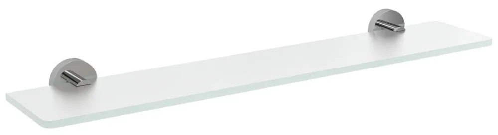 Sapho X-round Skleněná Police 500mm, Chrom/mléčné Sklo Doprava Zdarma