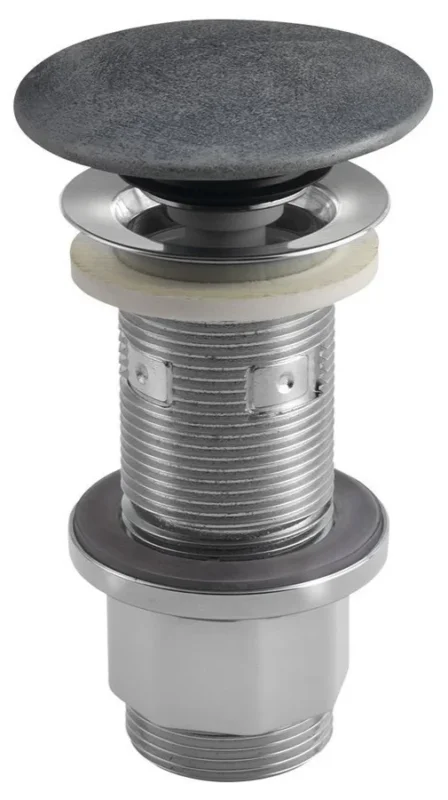 Sapho Umyvadlová Výpust 5/4“, Click-clack, Betonová Zátka, 10-80mm, Stříbrná Mat Finální Výprodej