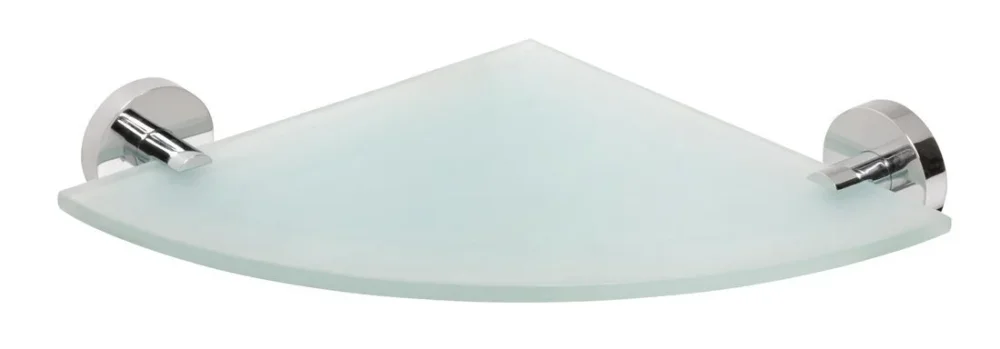 Expresní Doručení Sapho X-round E Skleněná Polička Rohová 235x255mm, Chrom