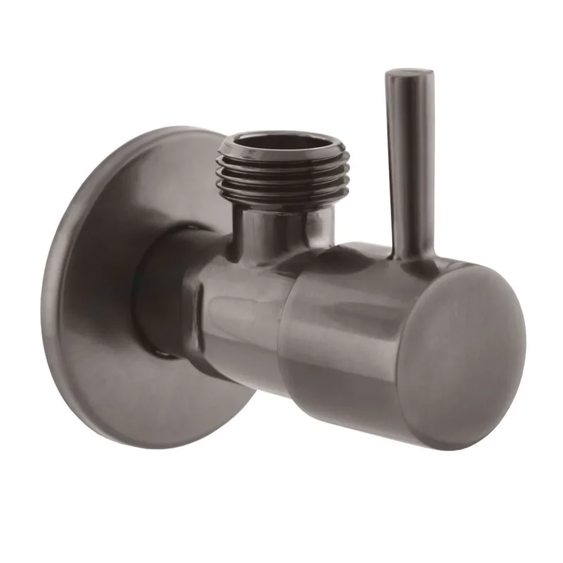 Sapho Rohový Ventil S Keramickým Vrškem 1/2"x3/8", Gun Metal Levný