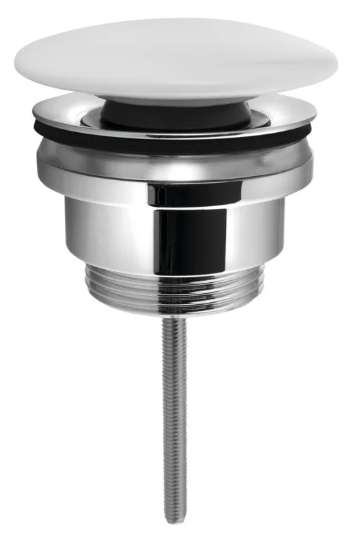 Akční Cena Sapho Umyvadlová Výpust 5/4“, Click-clack, Velká Zátka, 5-65mm, Keramika Bílá