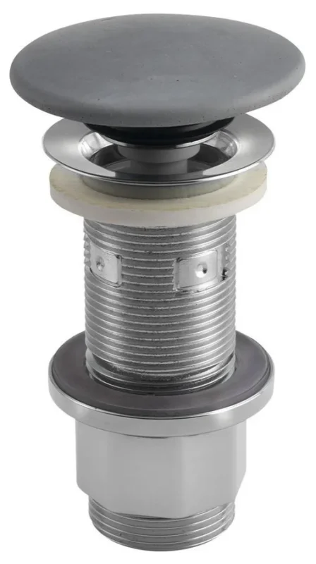 Originální Sapho Umyvadlová Výpust 5/4“, Click-clack, Betonová Zátka, 10-80mm, šedá Mat