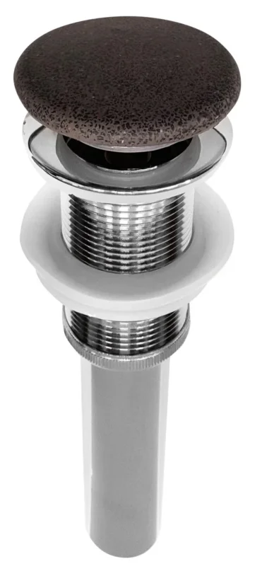 Sapho Umyvadlová Výpust 5/4", Click-clack, Betonová Zátka, černý Granit Vysoce Kvalitní