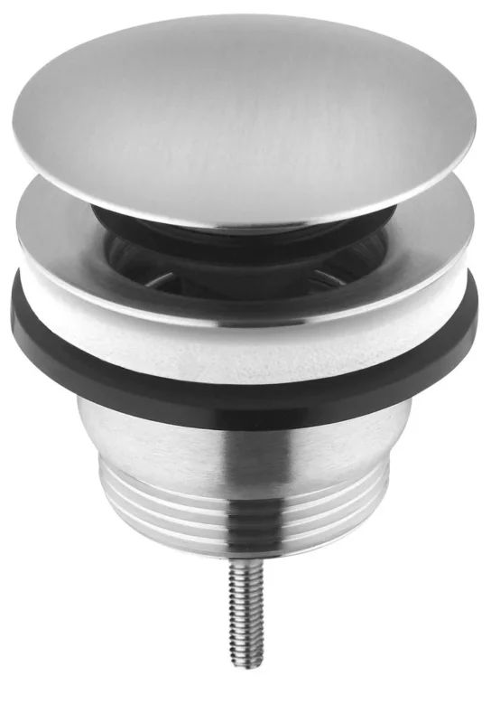 Akční Nabídka Sapho Minimal Umyvadlová Výpust 5/4“, Click-clack, Velká Krytka, Nerez Mat