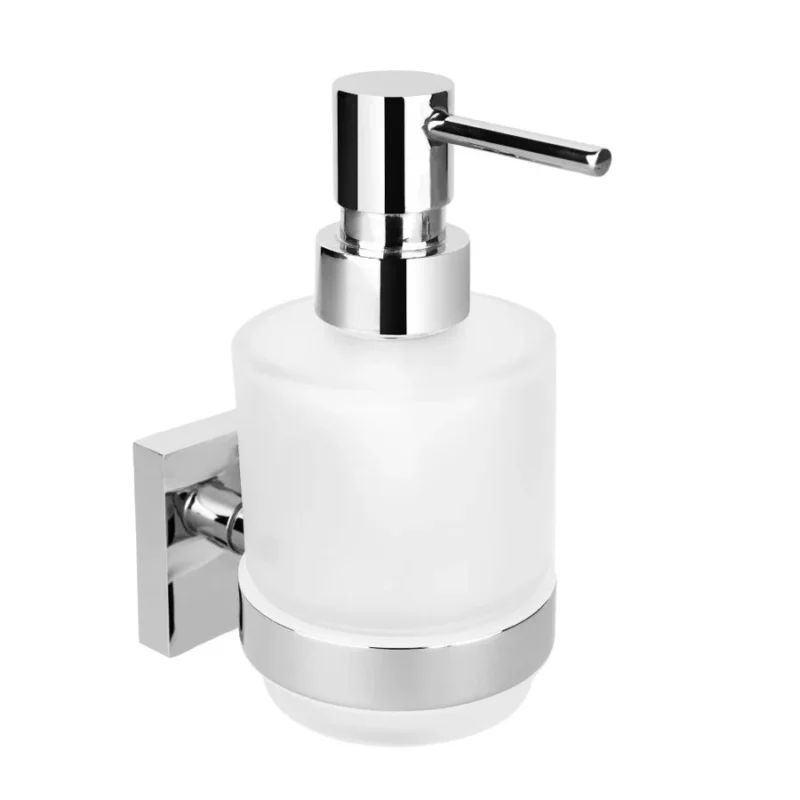 Sapho X-square Dávkovač Mýdla 200ml, Mléčné Sklo, Chrom Akce