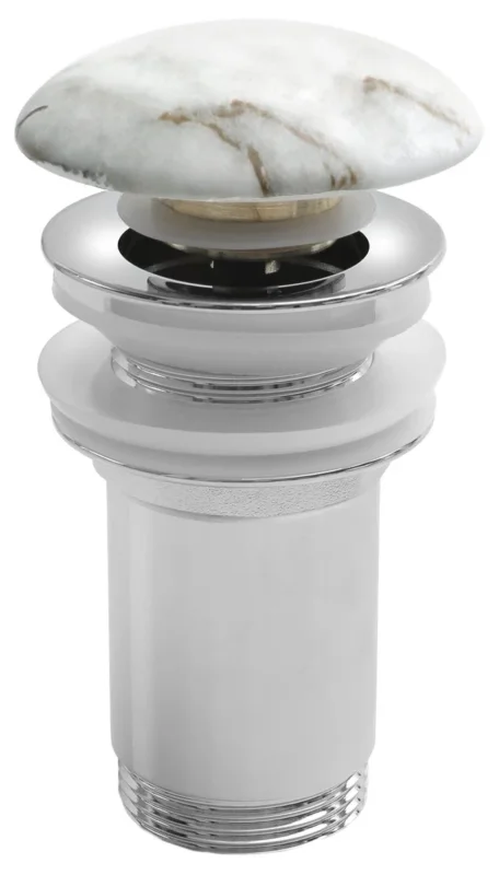 Horká Nabídka Sapho Umyvadlová Výpust 5/4“, Click-clack, Keramická Zátka, 10-50mm, Bianco Carrara