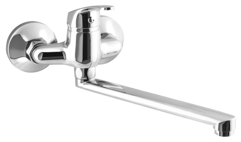 Aqualine 35 Nástěnná Baterie, Rozteč 100mm, Ramínko Ploché 220mm, Chrom Nová Kolekce