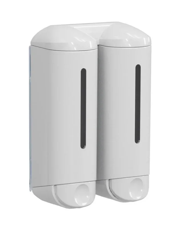 Autentický Marplast Shower Medium Dvojitý Dávkovač Tekutého Mýdla, 2x250ml, Bílá