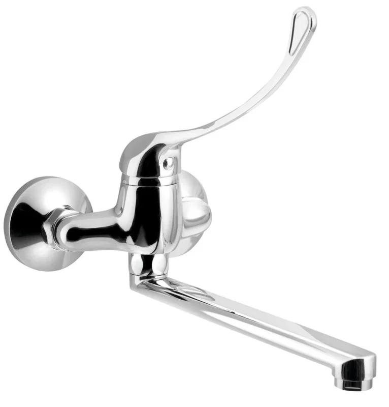 Aqualine 35 Nástěnná Baterie, Rozteč 100mm, Lékařská Páka, Ramínko Ploché, 220mm, Chrom Aktuální