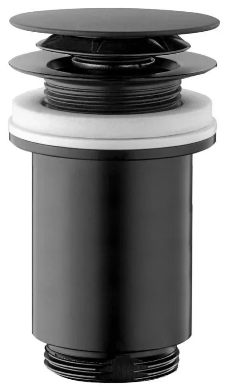 Víkendová Akce Omp Tea Umyvadlová Výpust 5/4“, Click-clack, Velká Zátka, Max 80mm, černá Mat