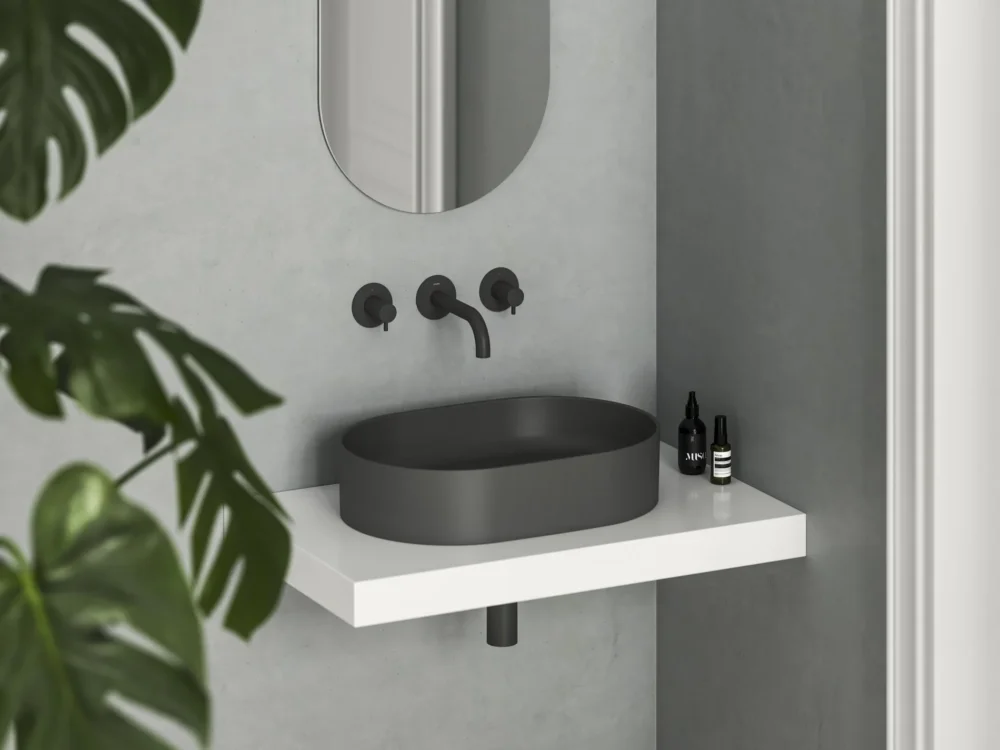 Umyvadlo Ceramic Slim O - Umyvadlo Ceramic Slim O 55, bez otvoru pro baterii, bez přepadu, antracit XJX03155000 Kup Teď