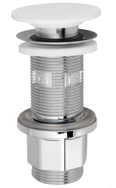 Kup Teď Silfra Impala Umyvadlová Výpust 5/4“, Click-clack, Rockstone Zátka, Bílá Mat