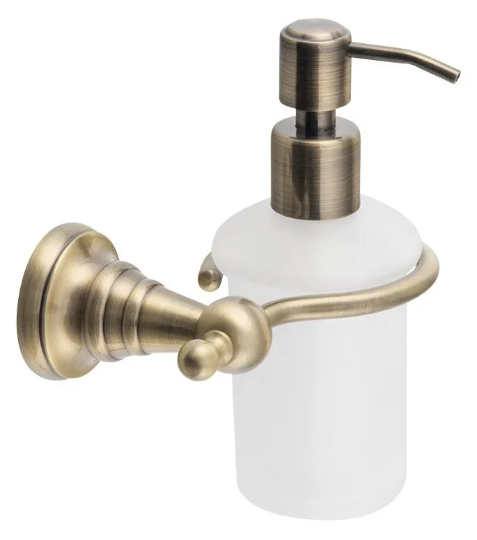 Originální Sapho Diamond Dávkovač Mýdla, 200ml, Mléčné Sklo, Bronz