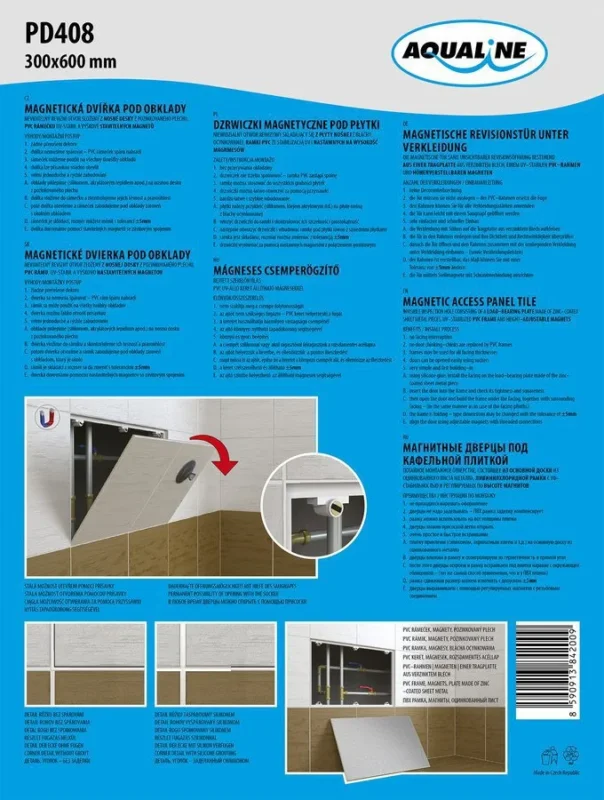 Ihned K Objednání Aqualine Magnetická Dvířka Pod Obklady 300x600 Mm