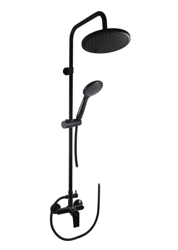 Ověřený Sprchový systém s vodovodní baterií VLTAVA Černá - matná 100 mm VT482.0/7-43CMAT