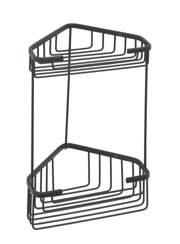 Rychlé Dodání Gedy Smart Dvoupatrová Rohová Police 175x325x175mm, černá Mat