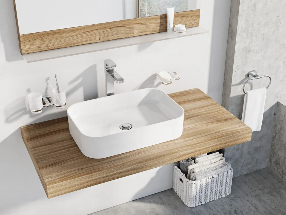 Umyvadlo Ceramic Slim R - Umyvadlo Ceramic Slim R 55, bez otvoru pro baterii, bez přepadu, bílá XJX01155002 Dokud Zásoby Vydrží