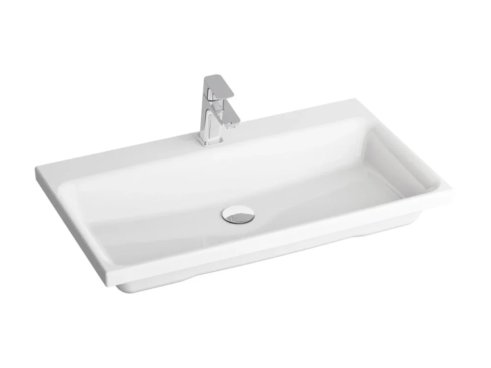 Umyvadlo Comfort - Umyvadlo Comfort 80, s otvorem pro baterii, bez přepadu, bílá XJX01280001 Nejlepší Cena