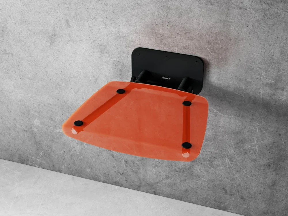Sprchové sedátko Ovo B II - Sedátko Ovo B II, orange/černá B8F0000061 Expresní Doručení