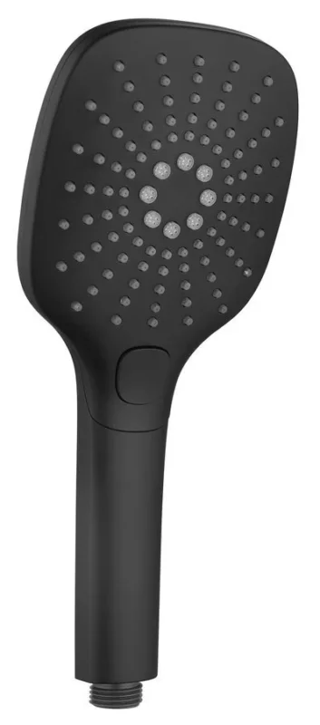 Sapho Ruční Masážní Sprcha S Tlačítkem, 3 Režimy Sprchování, Silikon Trysky, 109x109mm, Abs/černá Mat Jen Po Omezenou Doba
