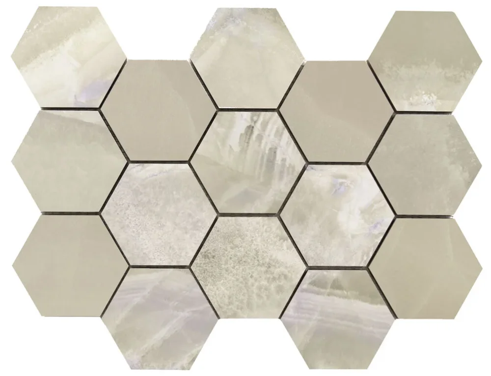 Mozaika jako mramor Cifre Mystica Hexagon Ample Beige 32,5x22,5 Luc. Rett. Značkový