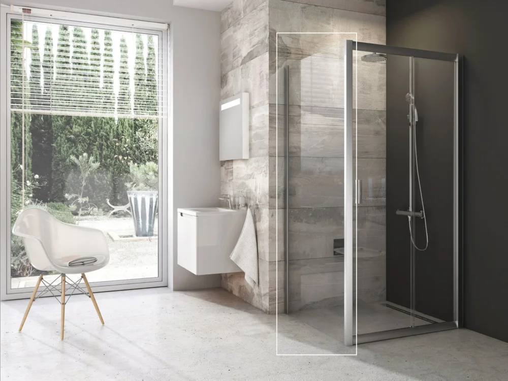 Pevná stěna Blix BLPS - BLPS 90, satin+transparent 9BH70U00Z1 Poslední Šance