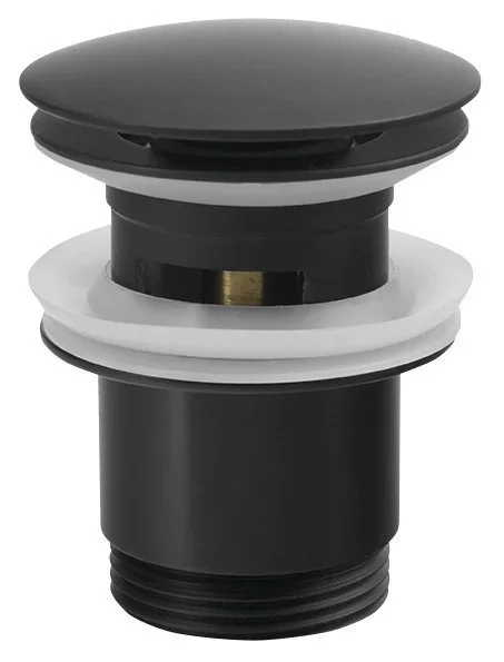 Expresní Doručení Sapho Umyvadlová Výpust 5/4“, Click-clack, Velká Zátka, 30-45mm, černá Mat