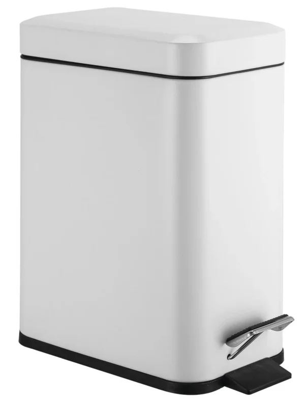 Cenová Bomba Aqualine Simple Line Odpadkový Koš Obdélníkový 5l, Bílá Mat