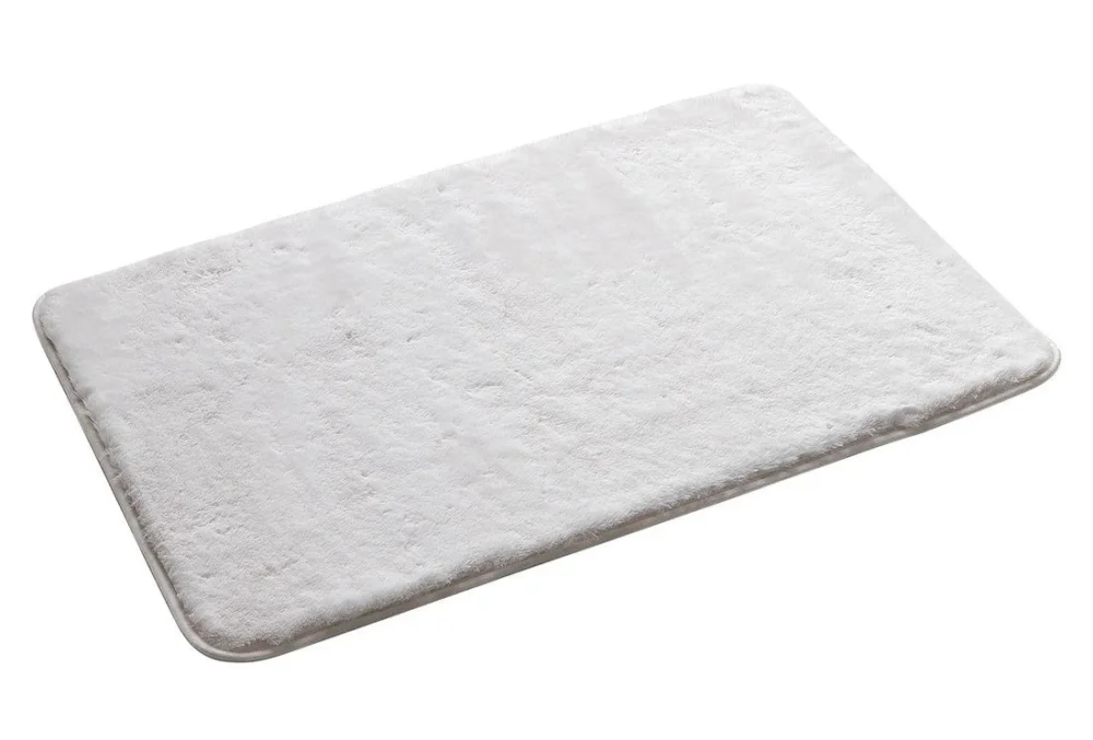 Levný Gedy Fuzzy Koupelnová Předložka, 50x80cm, 100% Polyester, Protiskluz, Bílá