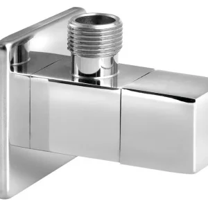 Akční Cena Aqualine Rohový Kulový Ventil 1/2"x3/8", Hranatý, Chrom