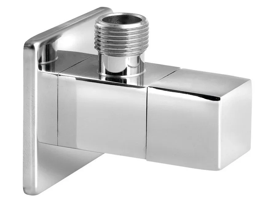 Akční Cena Aqualine Rohový Kulový Ventil 1/2"x3/8", Hranatý, Chrom