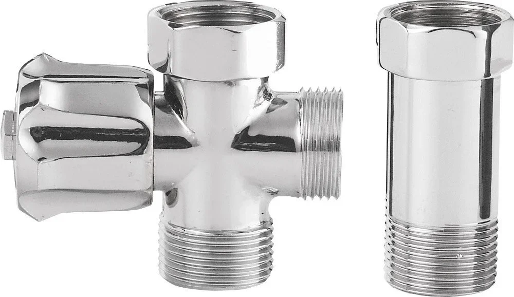 Aqualine Pračkový Ventil Před Nástěnnou Baterii Se Zpět. Ventilem 3/4"x3/4", Chrom Sleva