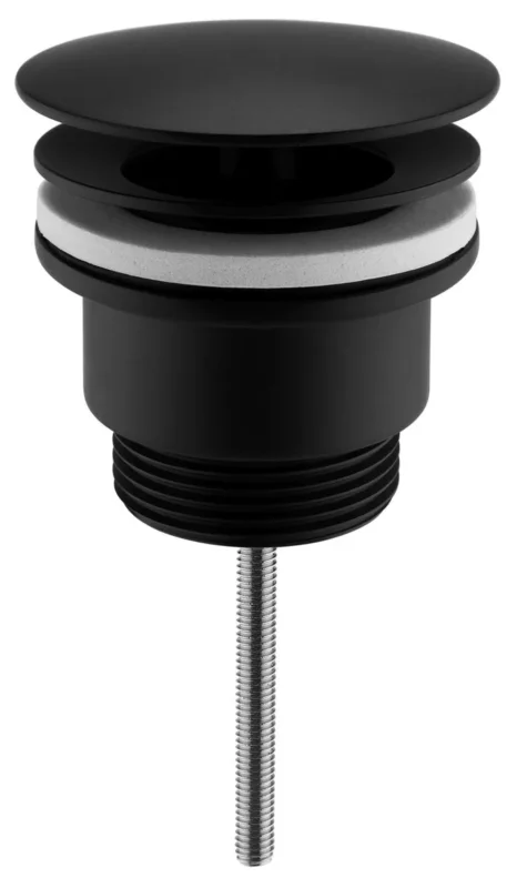 Top Prodej Sapho Umyvadlová Výpust 5/4“, Neuzavíratelná, Velká Zátka, 5-65mm, černá Mat