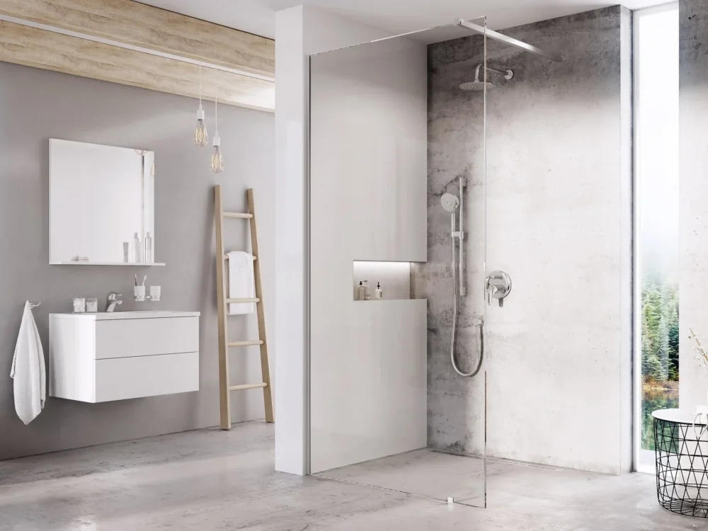 Sprchový kout Walk-In model Wall - Walk-In Wall Set 70, lesk+transparent GW9W10C0SZ1 Jen Po Omezenou Doba
