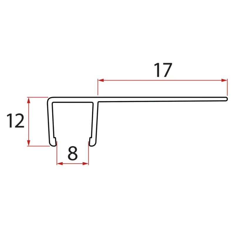 Gelco Set Svislých Těsnění Pro Sklo 8/8mm, 2000mm (2ks) Vrácení Zdarma
