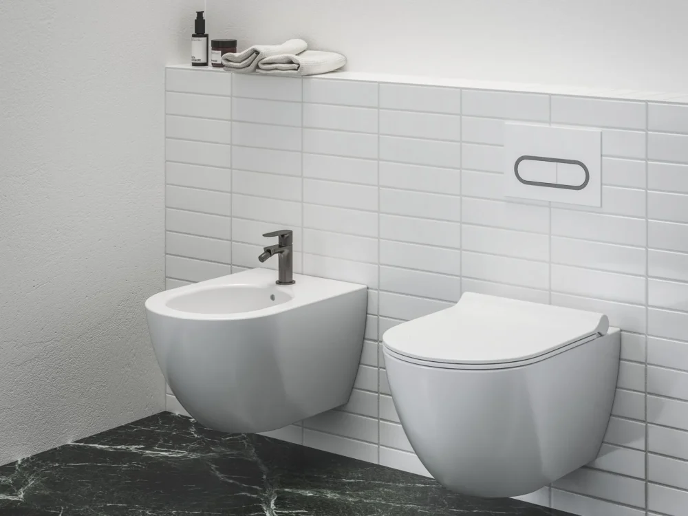Nejlepší Volba Bidetová stojánková baterie Eleganta - EL 056.20GB Bidetová stojánková baterie 130 mm bez výpusti, grafit kartáčovaný X070332