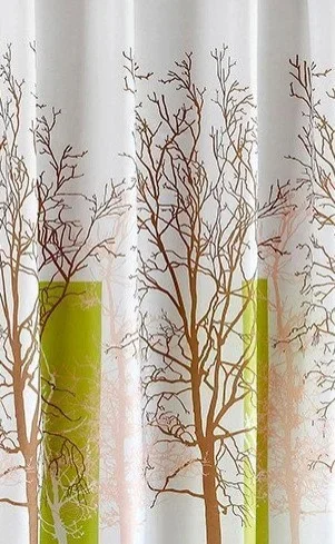 Aqualine Sprchový Závěs 180x180cm, Polyester, Bílá/zelená, Strom Novinka