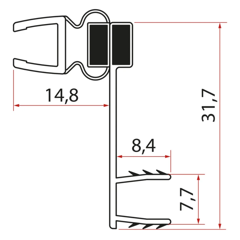 Ihned K Objednání Aqualine Set Magnetických Těsnění, 2000mm (2ks)