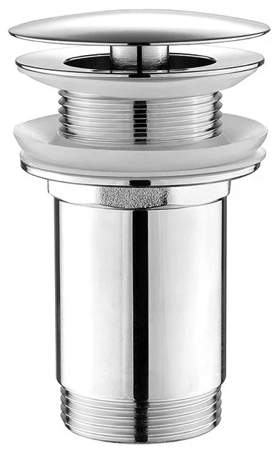 Aqualine Umyvadlová Výpust 5/4“, Neuzavíratelná, Velká Zátka, 10-50mm, Chrom Značkový
