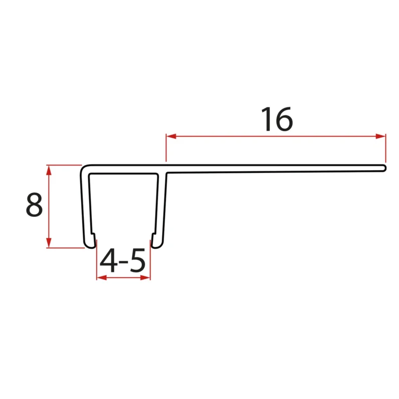 Aqualine Set Svislých Těsnění Pro Sklo 5/5mm, 1850mm (2ks) Jen Po Omezenou Doba