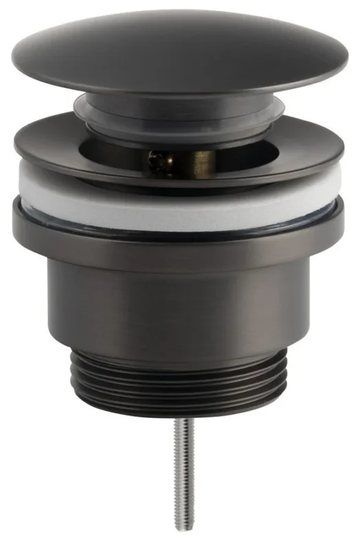Nízká Cena Sapho Umyvadlová Výpust 5/4“, Click-clack, Velká Zátka, 10-55mm, Gun Metal