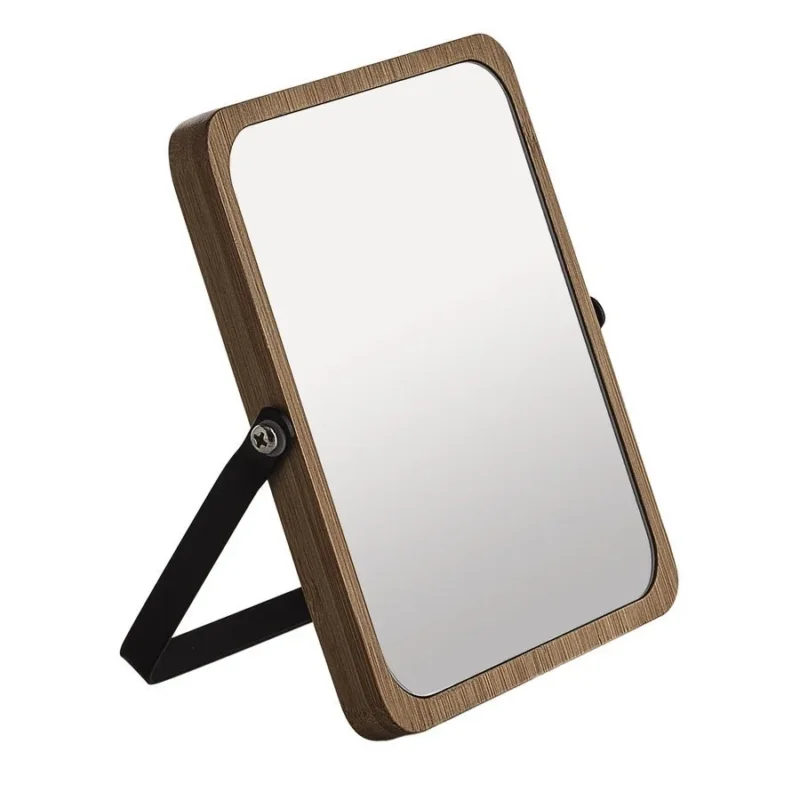 Gedy Midori Kosmetické Zrcátko Na Postavení, 162x185mm, Oboustranné, černá/bambus Speciální Cena