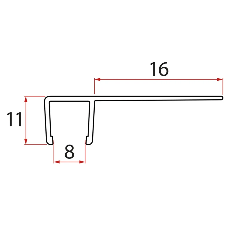 Pouze Dnes Polysan Set Svislých Těsnění Pro Sklo 8/8mm, 2000mm (2ks)