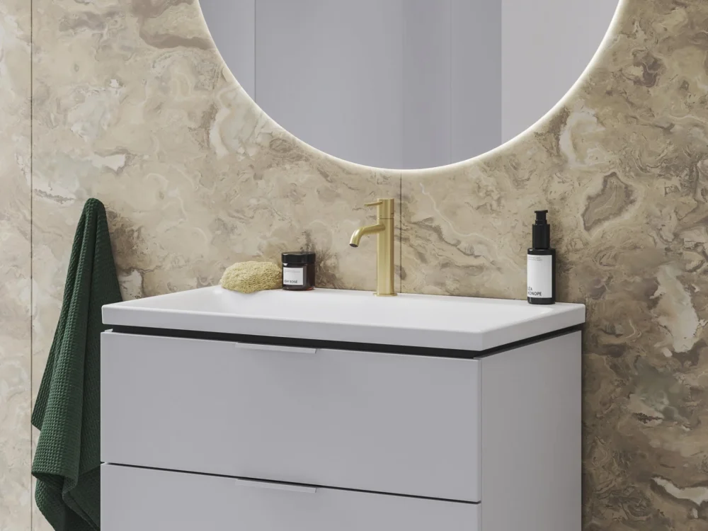 Umyvadlová stojánková baterie Espirit BeCool ES 012.01 - ES 012.61GLB Umyvadlová stojánková baterie BeCool 190 mm bez výpusti, zlato kartáčované X070617 Zlevněný