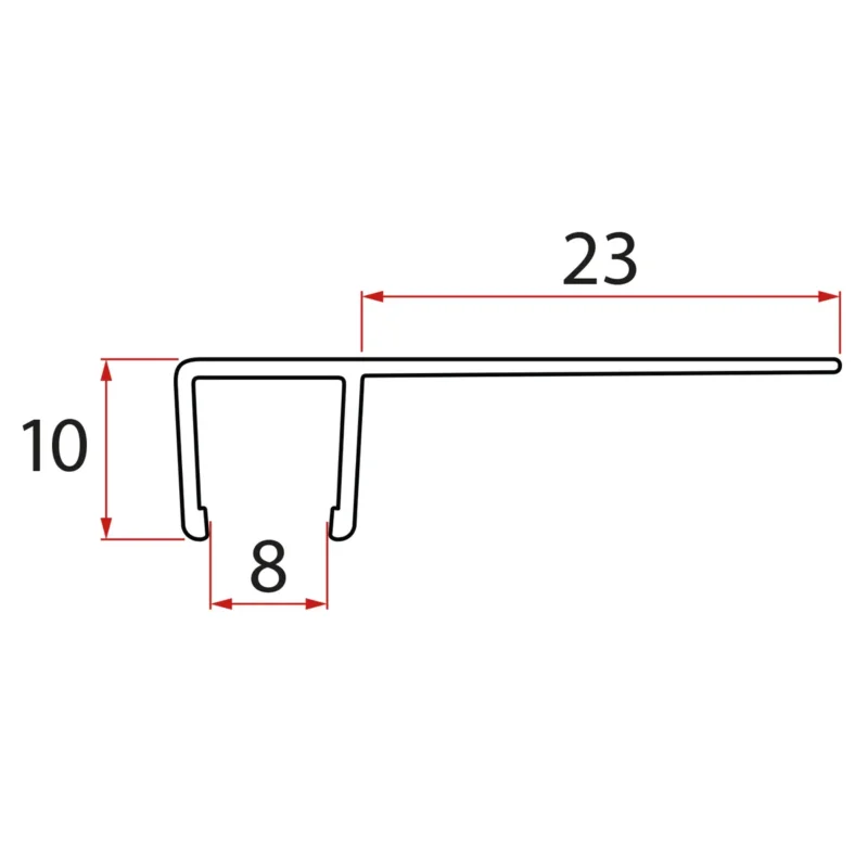 Gelco Set Svislých Těsnění Pro Sklo 8/8mm, 2000mm (2ks) Omezená Nabídka