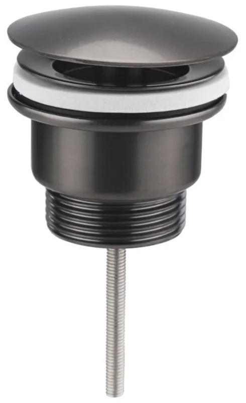 Sapho Umyvadlová Výpust 5/4", Neuzavíratelná, Velká Zátka, 10-55mm, Gun Metal Nejprodávanější